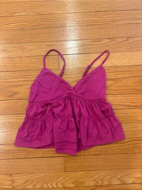 SO Magenta Ruched Top